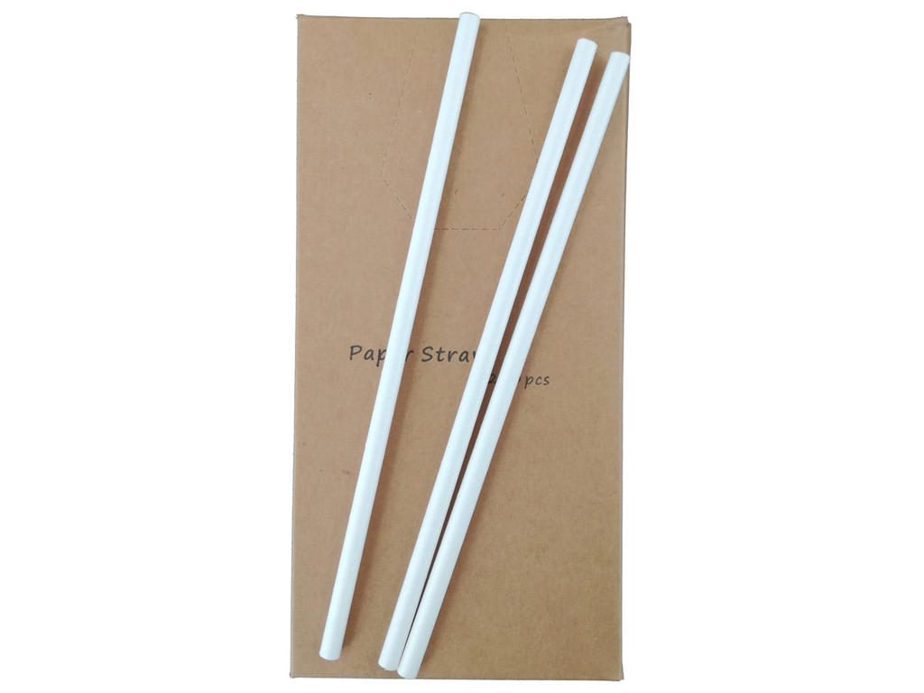 Papirsugerør Hvid 250 stk 20 cm