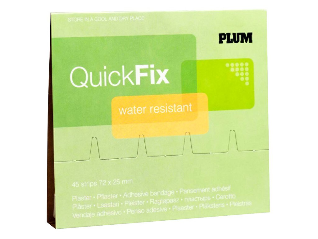 Hæfteplaster, QuickFix, 7,2x2,5cm, vandfast, beige, á 45 stk/pk