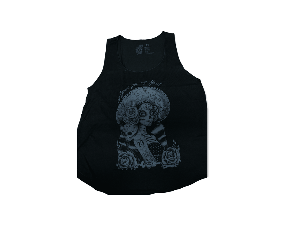 Calle 23 Tank Top Sort "I gave you my heart"