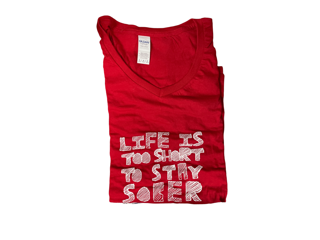 Calle 23 T-Shirt Rød "Life is to short"