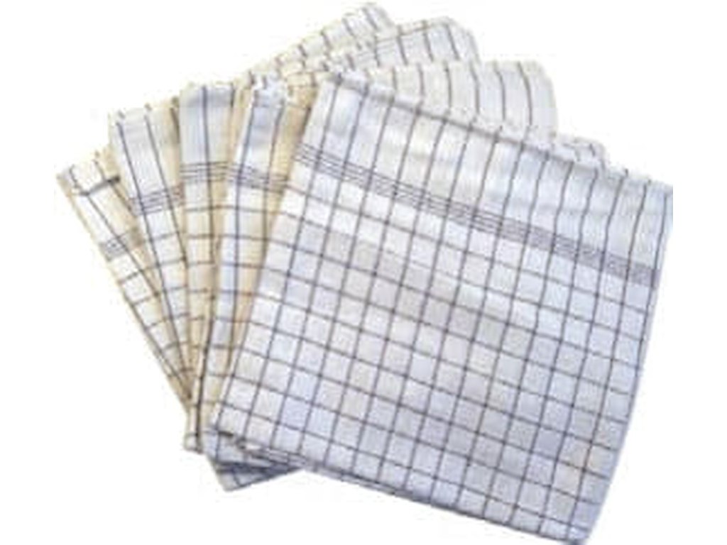 Kokkeviskestykke, 50x100cm, 100% bomuld, 210g/m2, Blåternet, 20x5stk/krt