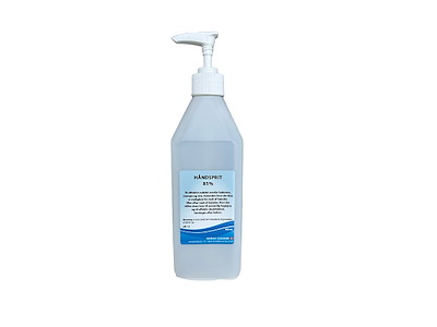 Hånddesinfektion, håndsprit/flydende, 85%, 12x600ml/kl