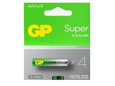 Batteri AA, GP Super Alkaline 15A/LR6, 4stk/pk