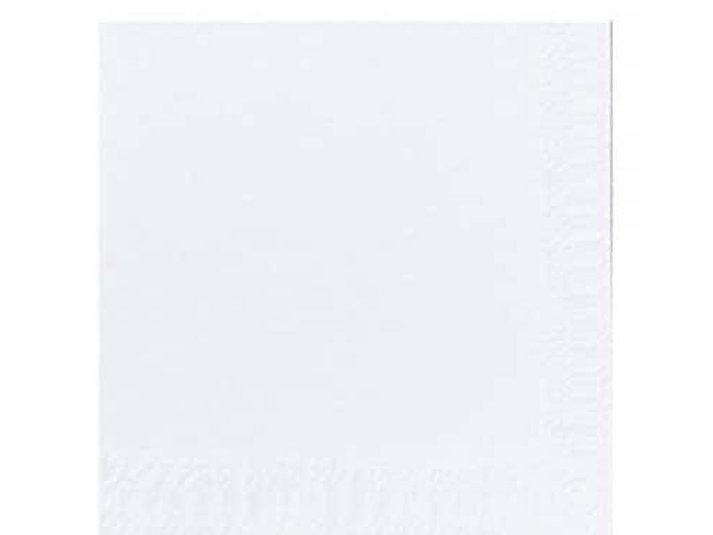 Cocktailserviet 2-lags Hvid 250 stk