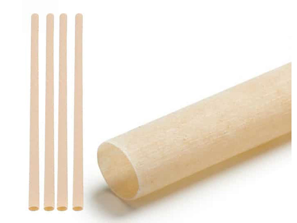 Bambusfibre Sugerør Natur 12x230mm (100 stk)