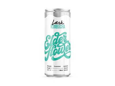 LÆSK Elderflower Kombucha Økologisk 24 stk. 25 cl