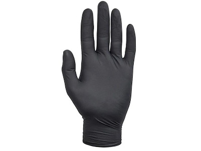 Nitrile Powder Free Gloves Black color, Size M, 10x100stk/kolli