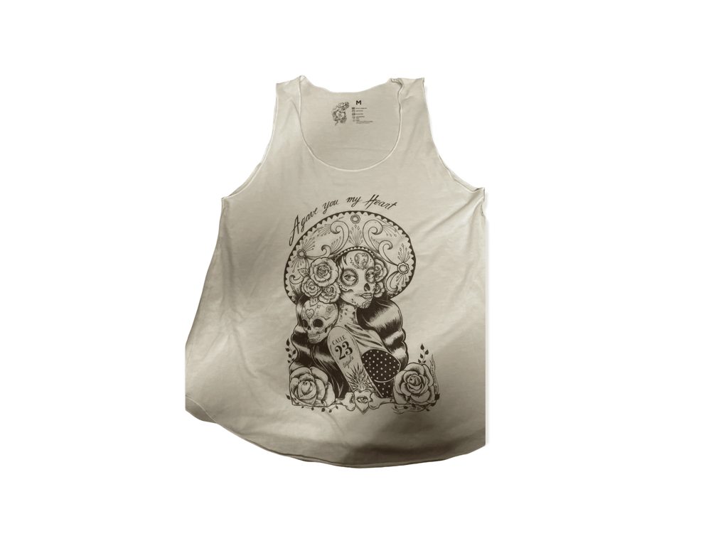 Calle 23 Tank Top Hvid "I Gave you my heart"