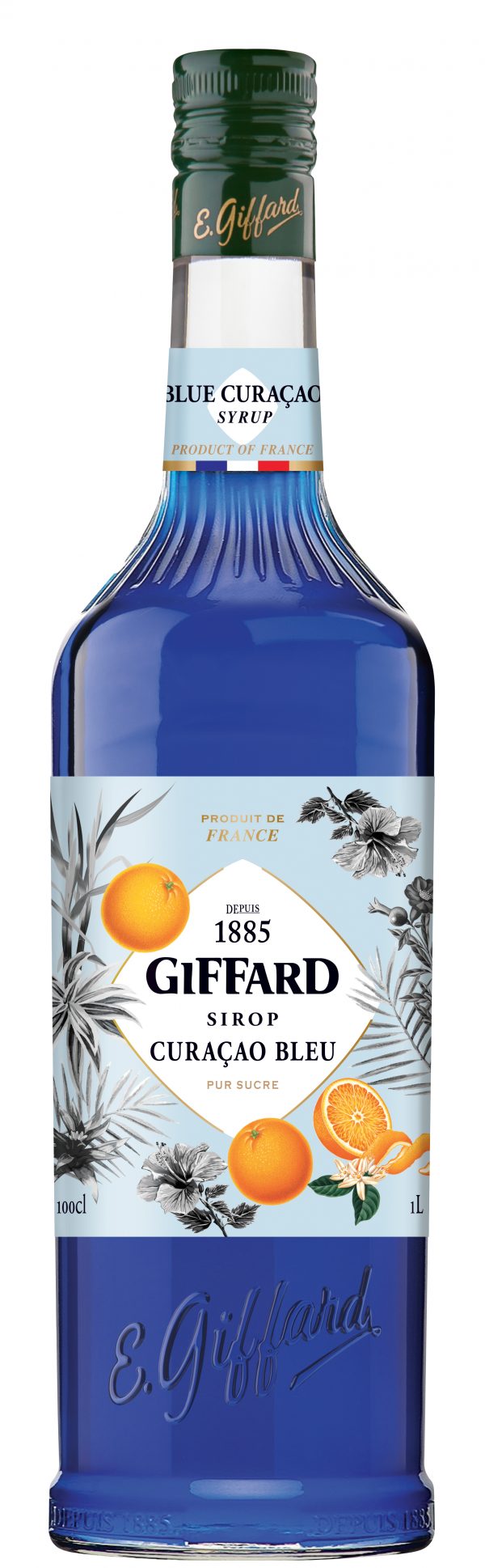 Blue Curaçao Syrup, Flaske
