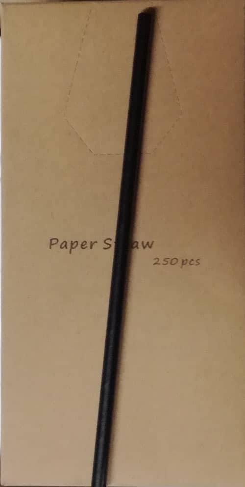 Papirsugerør Sort 250 stk 20 cm