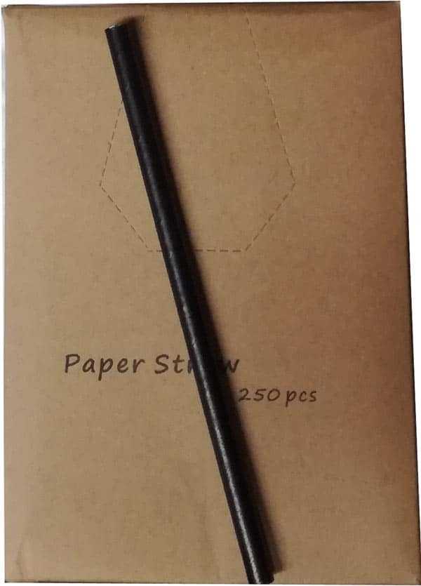 Papirsugerør Sort 250 stk 14 cm